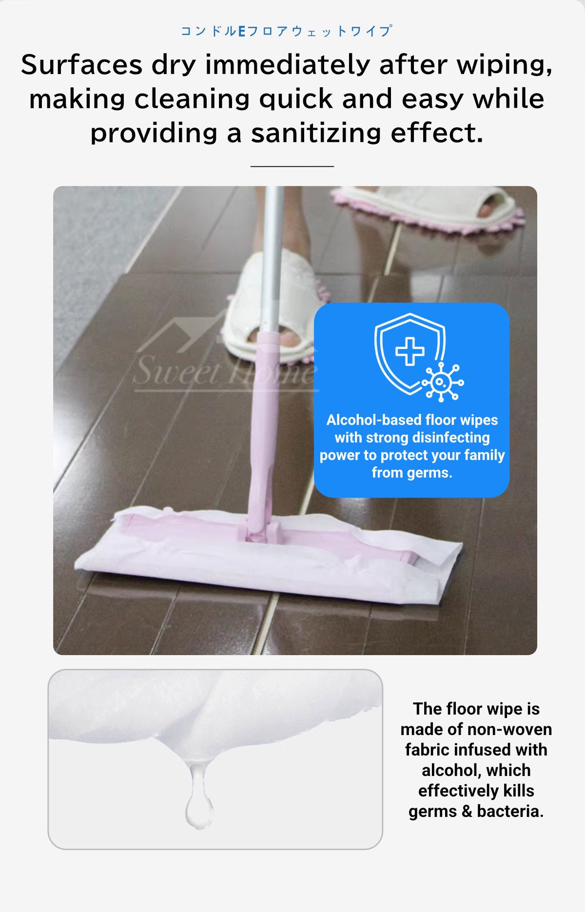 Japan Condor E Floor Wet Cleaning Wipes-5